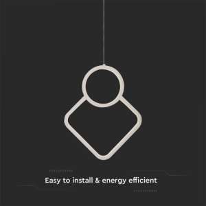 LED пендел висящ 12W 4000K V-TAC VT-7917 бял | AVStore