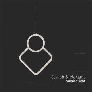 LED пендел висящ 12W 4000K V-TAC VT-7917 бял | AVStore