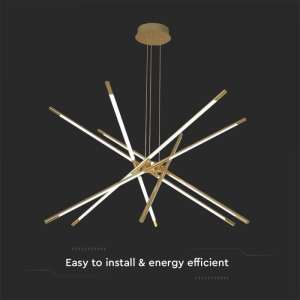 LED пендел златен 42W 3000K V-TAC VT-7922 | AVStore