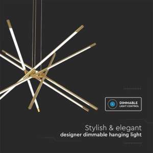 LED пендел златен 42W 3000K V-TAC VT-7922 | AVStore