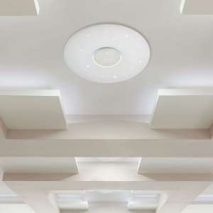 LED плафон кръгъл/блестящ 40/20W 3в1 с дистанционно управление VT-8405 V-TAC бял | AVStore