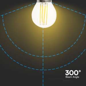 LED крушка 6W G45 6500K филамент VT-2366 V-TAC E27 | AVStore