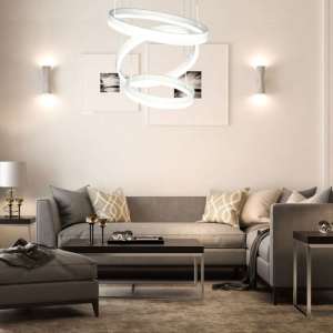 LED пендел 3 ринга 86W 3000K V-TAC VT-82-3D бял | AVStore