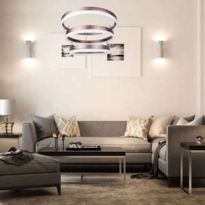 LED пендел 3 ринга 86W 3000K V-TAC VT-82-3D кафяв | AVStore