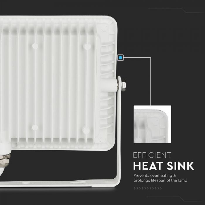 21404-i2 LED прожектор 30W 4000K Samsung чип VT-30 V-TAC бял | AVStore