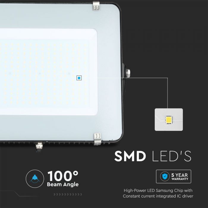 21419-i1 LED прожектор 200W 6500K Samsung чип VT-200 V-TAC черен | AVStore