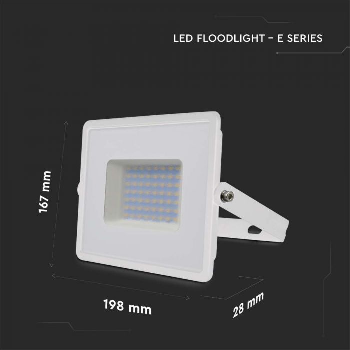215962-d LED прожектор 50W 6500K SMD чип VT-4051 V-TAC бял | AVStore