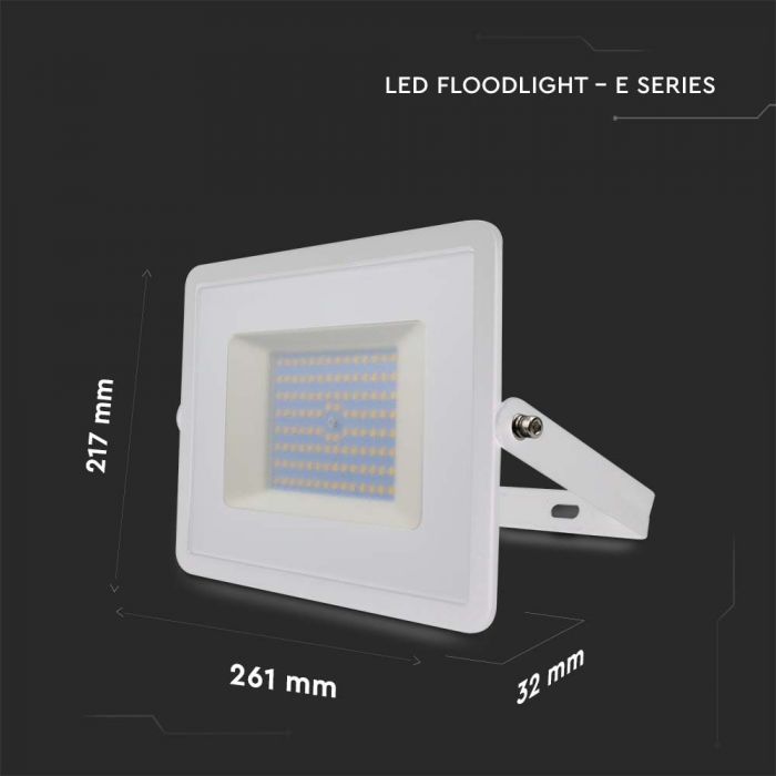 215968-d LED прожектор 100W 4000K SMD чип VT-40101 V-TAC бял | AVStore