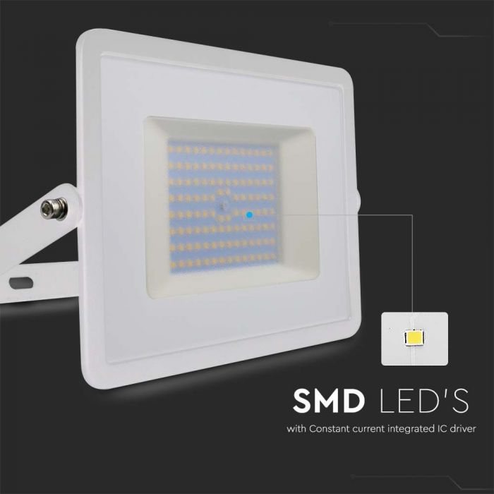 215968-i1 LED прожектор 100W 4000K SMD чип VT-40101 V-TAC бял | AVStore
