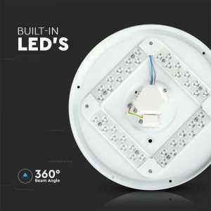 LED плафон кръгъл/матов 12W 3в1 VT-8412 V-TAC бял | AVStore