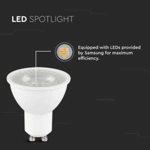 LED луничка 7.5W GU10 6500K Samsung чип VT-291 V-TAC | AVStore