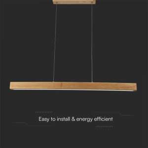 LED пендел дървен 12W 4000K V-TAC VT-7582 | AVStore