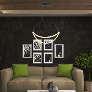 LED пендел Ø500mm 16W 4000K V-TAC VT-10125 черен | AVStore