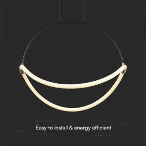 LED пендел Ø500mm 16W 4000K V-TAC VT-10125 черен | AVStore