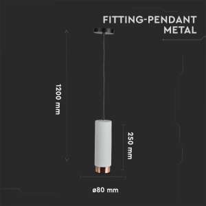 Бетонен пендел цилиндър Ø80mm V-TAC VT-864 | AVStore