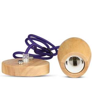 Пендел дървен/лилав кабел Ø73mm V-TAC VT-7778 | AVStore