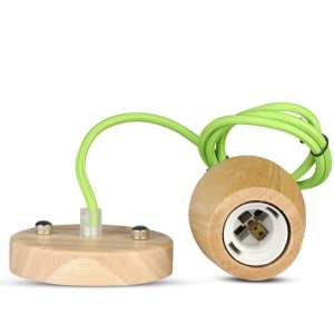Пендел дървен/зелен кабел Ø73mm V-TAC VT-7778 | AVStore