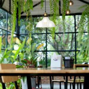 Прозрачен стъклен пендел Ø245mm V-TAC VT-7210 | AVStore