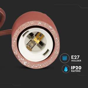 Пендел бетон/червен Ø50mm V-TAC VT-7668 | AVStore