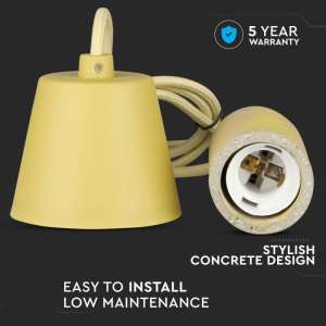 Пендел бетон/жълт Ø50mm V-TAC VT-7668 | AVStore