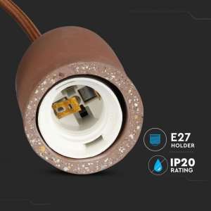 Пендел бетон/кафяв Ø50mm V-TAC VT-7668 | AVStore