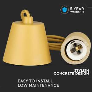 Пендел бетон/бежов  Ø50mm V-TAC VT-7668 | AVStore