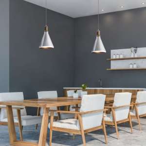 Пендел бял/дървен връх Ø250mm V-TAC VT-7525 | AVStore