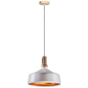 Пендел бял/дървен връх Ø350mm V-TAC VT-7545 | AVStore