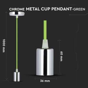 Пендел метален/зелен кабел Ø36mm V-TAC VT-7338 | AVStore