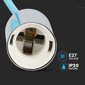 Пендел метален/светлосин кабел Ø36mm V-TAC VT-7338 | AVStore