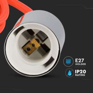 Пендел метален/оранжев кабел Ø36mm V-TAC VT-7338 | AVStore