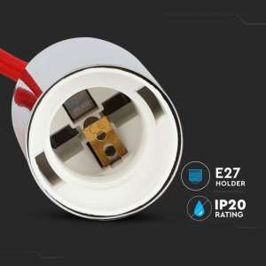 Пендел метален/червен кабел Ø36mm V-TAC VT-7338 | AVStore