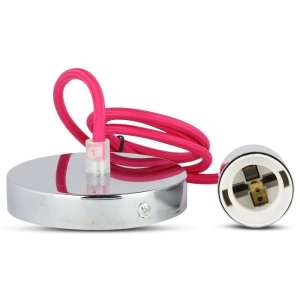 Пендел метален/цикламен кабел Ø36mm V-TAC VT-7338 | AVStore