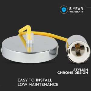 Пендел метален/жълт кабел Ø36mm V-TAC VT-7338 | AVStore