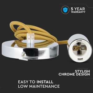 Пендел метален/бежов кабел Ø36mm V-TAC VT-7338 | AVStore