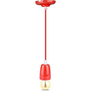 Пендел с порцеланова фасунга Ø47mm V-TAC VT-7998 чврвен | AVStore