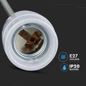 Пендел с порцеланова фасунга Ø47mm V-TAC VT-7998 сив | AVStore