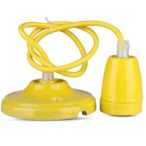 Пендел с порцеланова фасунга Ø47mm V-TAC VT-7998 жълт | AVStore