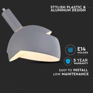 Пендел алуминиев с подвижна част Ø180mm V-TAC VT-7100 сив | AVStore