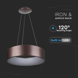 LED пендел Ø450mm 20W 3000K V-TAC VT-25-1D кафяв | AVStore