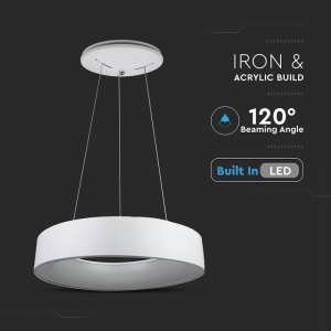 LED пендел Ø600mm 30W 3000K V-TAC VT-32-1D бял | AVStore