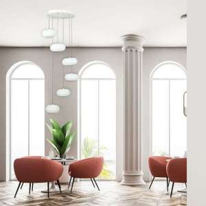 LED пендел висящ 72W 3000K V-TAC VT-7390 бял | AVStore