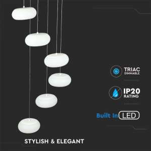 LED пендел висящ 72W 3000K V-TAC VT-7390 бял | AVStore