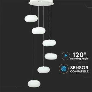 LED пендел висящ 72W 3000K V-TAC VT-7390 бял | AVStore