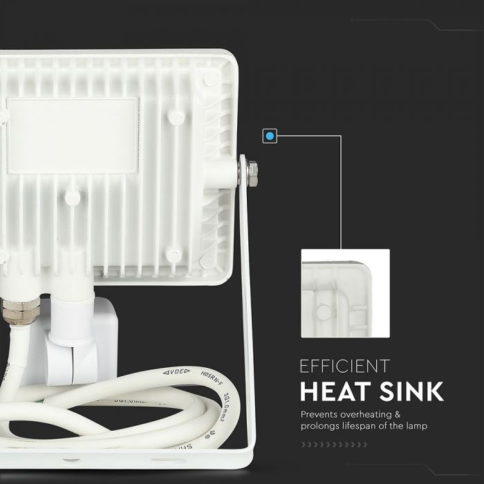 448-i2_758 LED прожектор със сензор за движение 20W 6400K VT-20-S V-TAC бял | AVStore