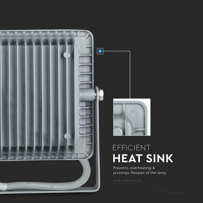 454-i2_1004 LED прожектор 30W 3000K Samsung чип VT-30 V-TAC сив | AVStore