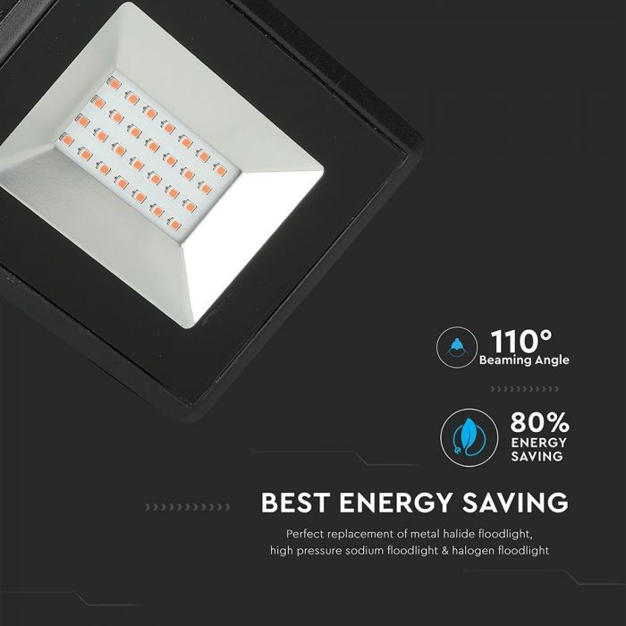 5992-i3_859 LED прожектор 20W червена светлина VT-4021 V-TAC черен | AVStore