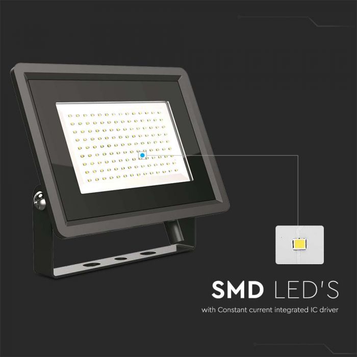 6722-i1 LED прожектор 100W 4000K SMD чип VT-49104 V-TAC черен | AVStore