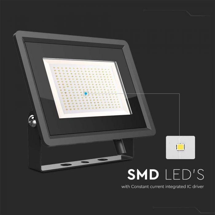 6733-i1 LED прожектор 200W 4000K SMD чип VT-49204 V-TAC черен | AVStore