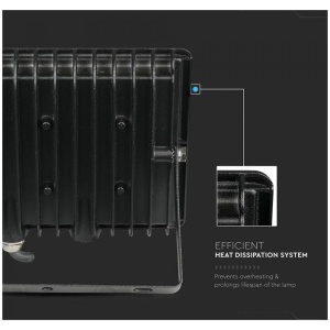 LED прожектор 50W 4000K SMD чип VT-4954 V-TAC черен | AVStore